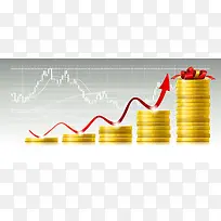 商务金钱金币背景素材
