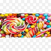 彩色糖果棒棒糖海报背景