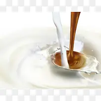 牛奶加咖啡饮料背景素材