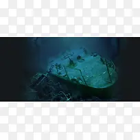 深色海底背景装饰