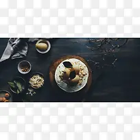 水果食材背景banner装饰
