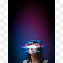 VR科技创意精品海报背景模板