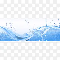 海洋水花化妆品海报banner背景