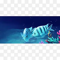 海底世界鱼儿背景装饰