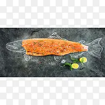 创意三文鱼海报