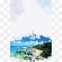海南旅游宣传背景素材