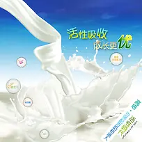 新鲜牛奶制品背景图
