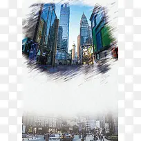 重庆印象重庆旅行海报背景素材
