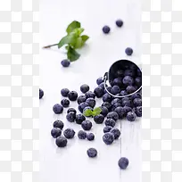 水果蓝莓H5背景素材
