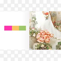 婚庆婚纱照宣传代金券背景素材图