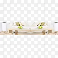 居家简约清新背景banner