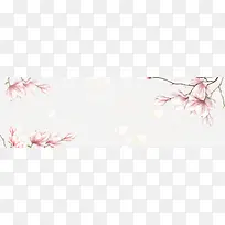 手绘花朵淘宝海报背景