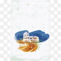 意大利旅游彩页宣传单海报背景素材