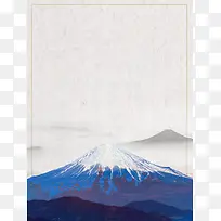 东京旅游富士山海报背景