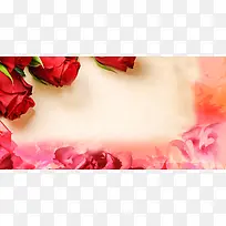 三八妇女节玫瑰花海报背景素材