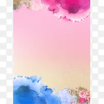 粉色浪漫花朵背景图