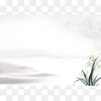 简单水墨 水墨 水墨图 国画 清明 祭祖