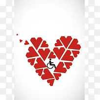 关爱残疾人孤寡老人公益广告海报背景素材