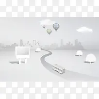 高速公路 海报背景素材