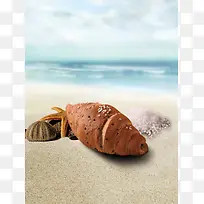 海盐面包背景素材