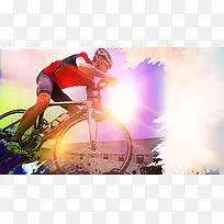 自行车赛宣传海报背景