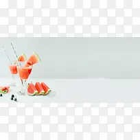 西瓜简约灰色banner