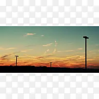 黄昏晚霞背景