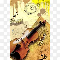 小提琴音乐培训海报背景素材
