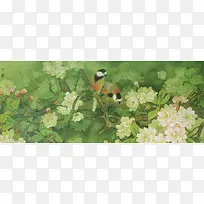 花鸟图淘宝网站背景图