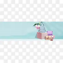 618女士背包大促销蓝色背景