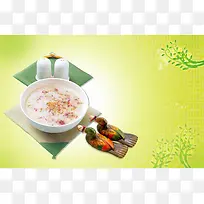 中式清新典雅美味汤料美食宣传海报背景素材