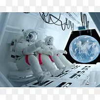 创意宇航员与星球未来科技高清图片