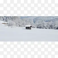 雪中木屋背景