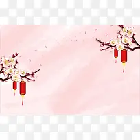 粉色桃花涂抹登录成功菜单界面