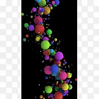 立体彩色球体H5背景图