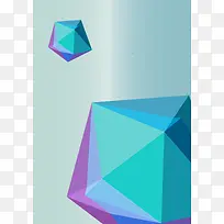 立体方格时尚设计元素商务渐变封面背景
