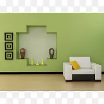 绿色壁纸装饰效果图片素材
