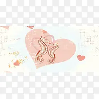 卡通可爱河马背景