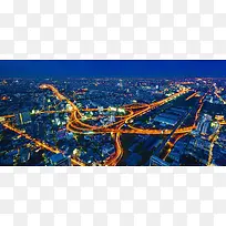 城市夜景美丽风景banner