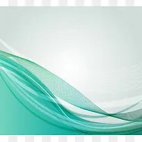 时尚绿色波浪线背景矢量图