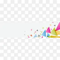 时尚大气彩色三角形抽象图案背景banner