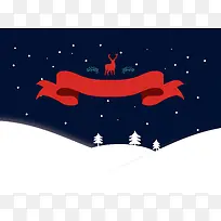 欧式圣诞节贺卡海报展板卡通背景素材