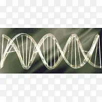 DNA双螺旋线条蓝色科技背景