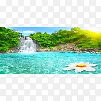 瀑布流水风景