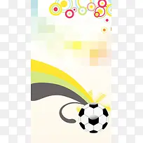 多彩纹理足球元素背景图