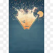 蓝色创意果汁背景素材