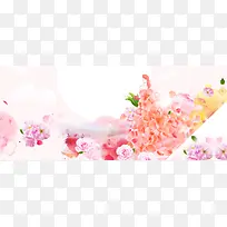 三八妇女节女生节手绘粉色海报背景