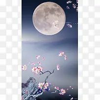 中秋佳节月光背景