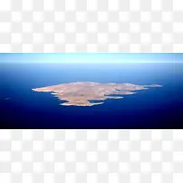 蓝色希腊爱情海旅游海报背景图