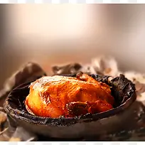 烤鸡美食摄影平面广告